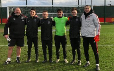 NCE Soccer Goalkeepers Train With Man Utd